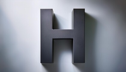 Fototapeta premium alphabet H on the plain background 