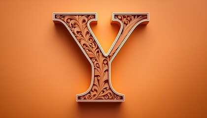 alphabet Y on the plain background 