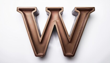 alphabet W on the plain background 