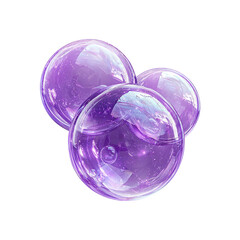 3 transparent purple bubbles png