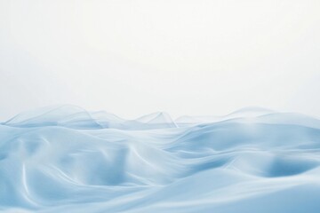 Obraz premium Soft Blue Waves on White Gradient Background