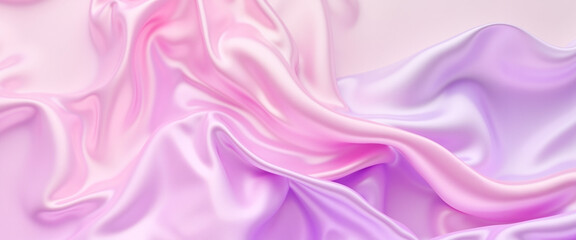 Obraz premium Soft pink and lavender abstract waves, tribute to femininity