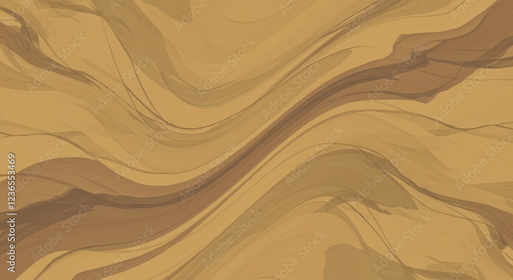 Poster abstract waves of swirling earth tones creating a dynamic flowing pattern