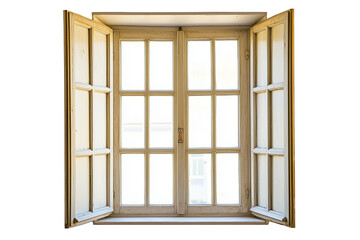 isolated old wooden window
