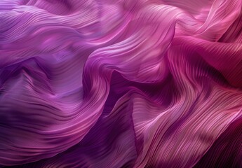Obraz premium Flowing pink and purple translucent fabric creating a soft and dreamy texture