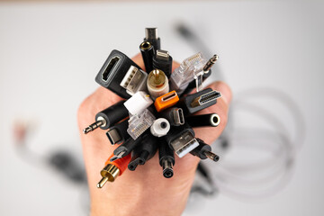 Various ports and outputs for electronic devices