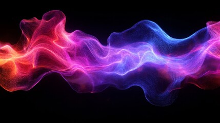 Obraz premium A Vibrant swirling shapes, neon colors, dynamic energy