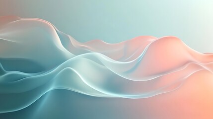 Abstract Pastel Waves Flowing Seamlessly