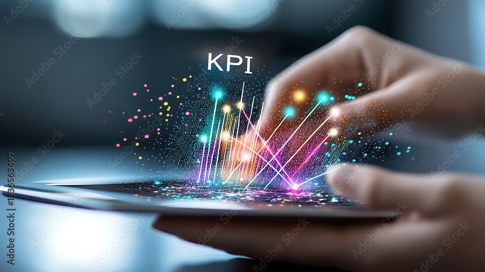Poster data analysis action business environment graphic visualization digital workspace kpi insights