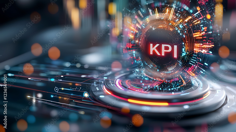 Poster kpi dashboard analysis business environment digital visualization technology insights data-driven vi