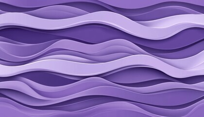 Fototapeta premium Elegant Lavender 3D Wave Texture, Minimalist Monochromatic Background for Design Projects