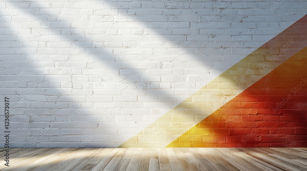 Poster colorful abstract wall with splashes of paint creates vibrant atmosphere. interplay of light and sha