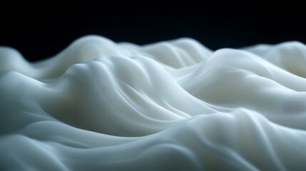 Obraz premium Abstract White Fabric Draped in Soft Waves