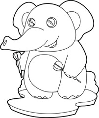 Elephant Darts Dart Animal Vector Graphic Art Illustration