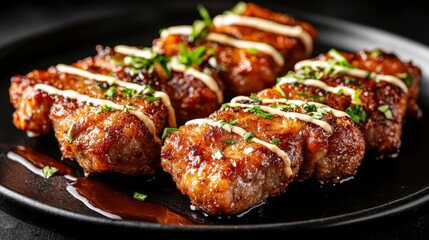 Tender Veal Cutlets with a Delicate Pink Hue and Garnish