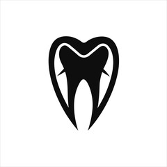 Modern Tooth Logo Silhouette for Dental Clinic Branding