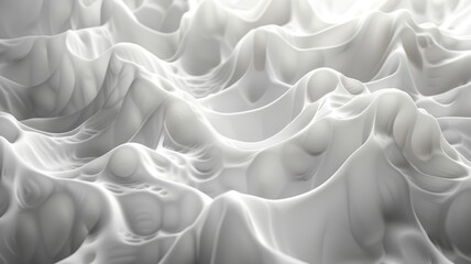 A white, wavy surface with a few small bumps