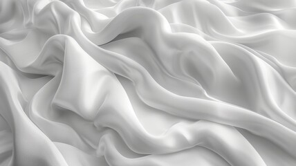 A white fabric with a pattern of a wave