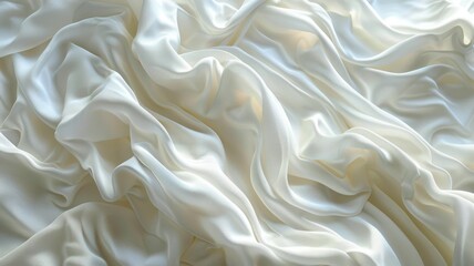 A white fabric with a pattern of waves