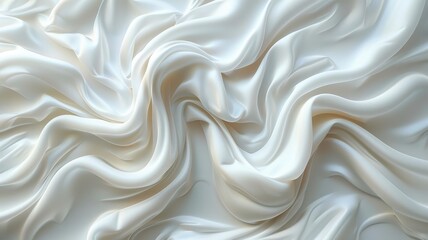 A white fabric with a wave pattern