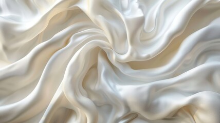 A white fabric with a wave pattern
