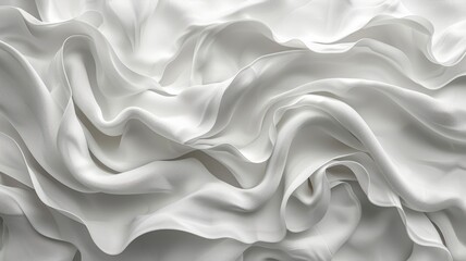 A white fabric with a wave pattern