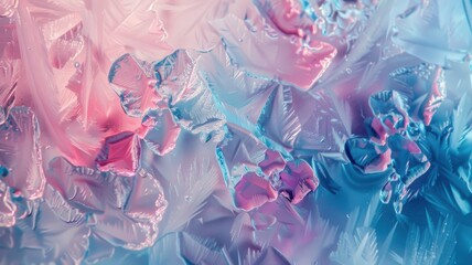 aquarel like abstract colored background texture of frozen flowers in milk, ice and water