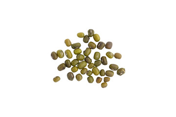 heap of mung bean isolated