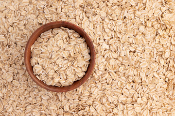 background of oatmeal, close-up