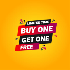 Buy One Get One Free Promotional Banner – Limited Time Offer