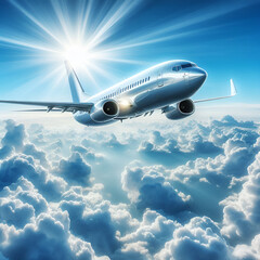 Obraz premium aeroplane fly on the sky