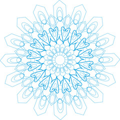  Abstract silhouette line art floral asian decorative mandala design 
