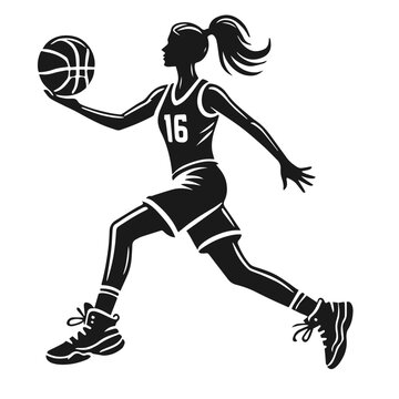 girl playing backetball