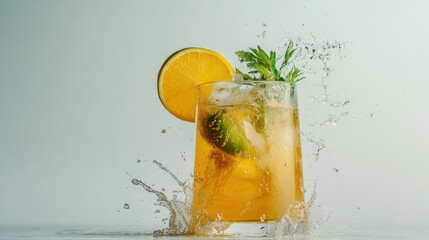 Refreshing Iced Citrus Cocktail Splash