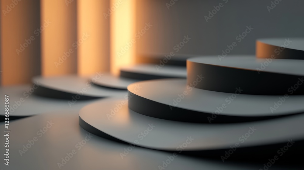 Poster charming background featuring layered circular shapes with soft lighting ideal for designers seeking