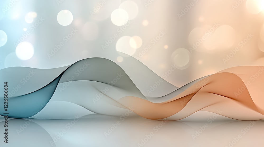 Poster creative background for designers featuring soft flowing shapes in soothing color gradients for proj