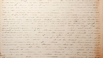 Vintage Paper Texture with Aged Handwritten Script Background for Design