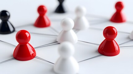 Obraz premium Business Networking and Concept with Connected People Icons
