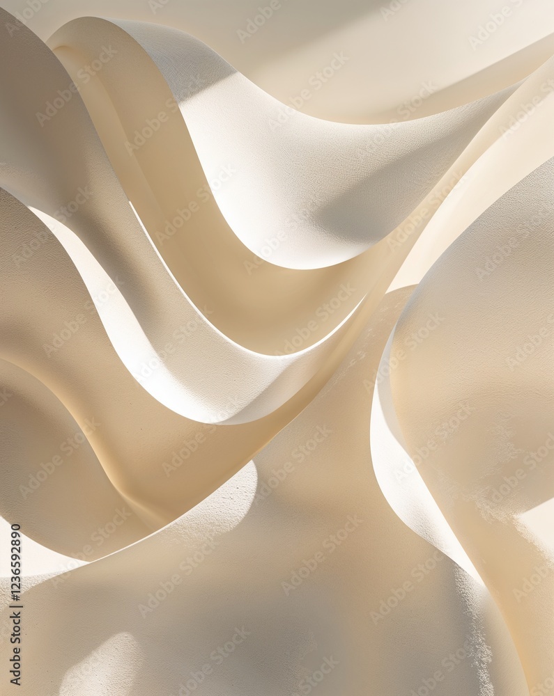 Poster soft ivory with abstract patterns of soft light and a tranquil atmosphere abstract summer concept ba