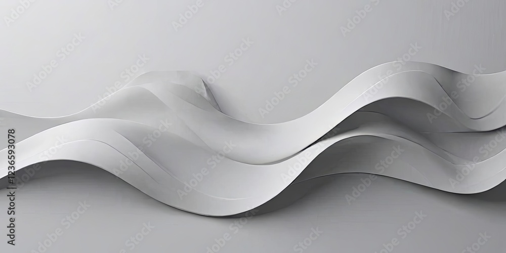 Aufkleber a white line with a wave pattern