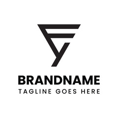 Letters FY or EY Monogram Logo, suitable for any business with FY YF EY YE initials