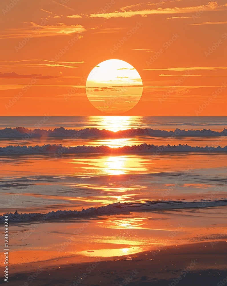 Poster soft orange with abstract sun reflections and a lazy summer afternoon vibe abstract summer concept b