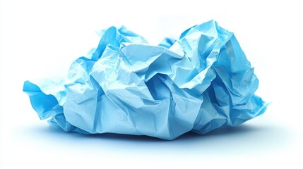 Minimalistic Light Blue Sticky Note on White Background With Copy Space for Messages or Reminders