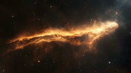 Majestic cosmic explosion of glowing galaxy nebula in vast starry night sky universe  Glowing cosmic phenomenon with luminous gases dark matter and stellar clusters against a deep space backdrop