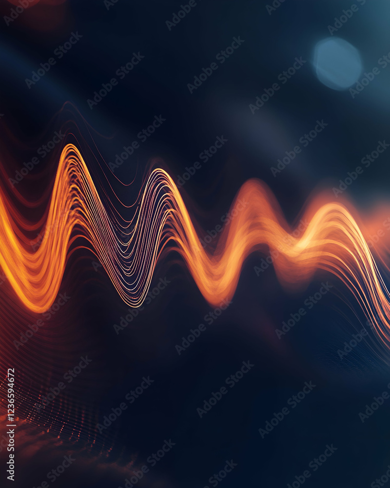 Poster abstract heartbeat line pulsing on a softly lit background for healthcare or technology visuals -