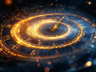 Mystical Time Portal: Illuminated Clock Face