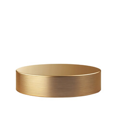 Golden Round Pedestal  Luxury Display Stand  Product Showcase  3D Render