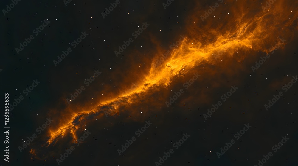 Leinwandbilder Stunning image depicting a fiery powerful cosmic explosion within the vast mysterious expanse of the universe  Swirling clouds of plasma and energy radiate with an intense