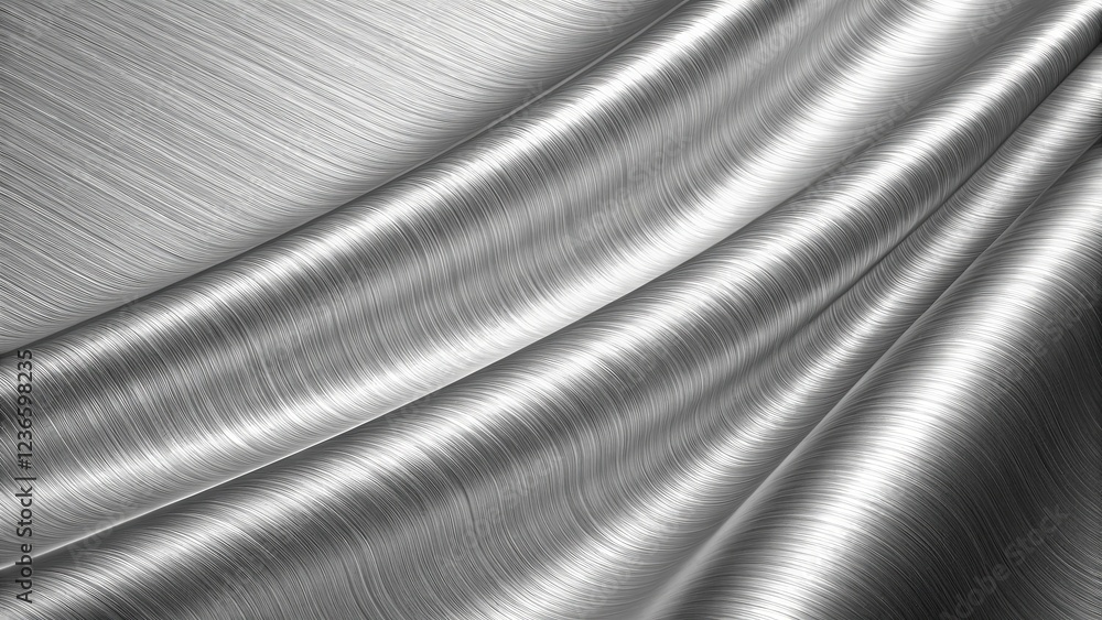 Poster A silver fabric with a pattern on it