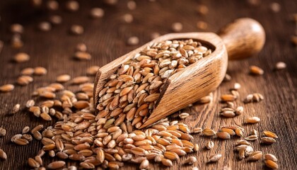 buckwheat in a wooden spoon